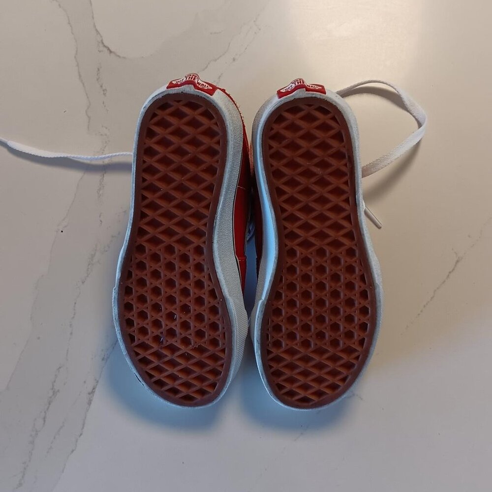 VANS Kids Hightop Sk8-Hi Red Sneakers Size 13.5 - Picture 9 of 15